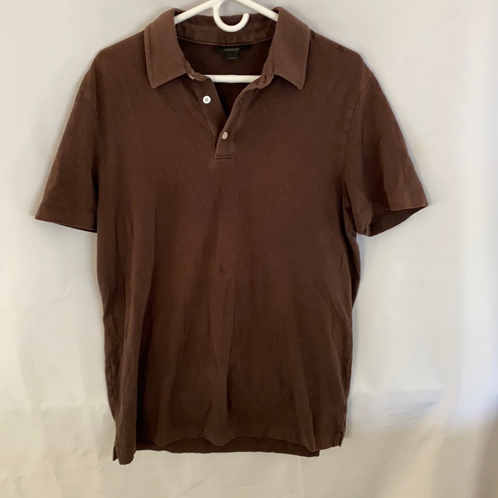 Men’s Brown polo Express Shirt Size Large